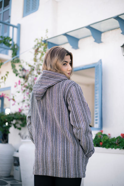 Unisex Gheri Cotton Hoodie Jacket: Eco-Friendly Fleece Lined