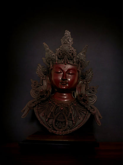 Handmade Manjushree Resin Statue  Buddhist Art for Home Decor