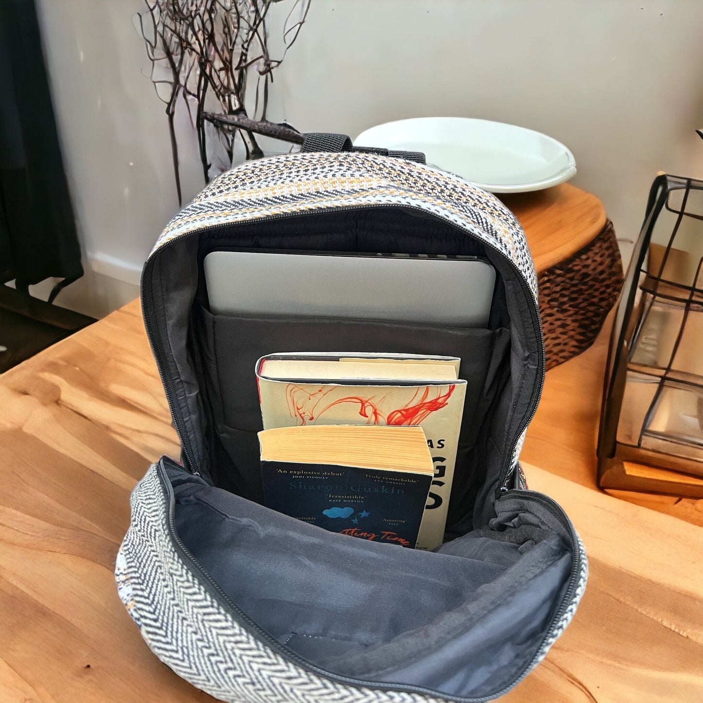Handmade Hemp Backpack: Small Colorful Eco Bag