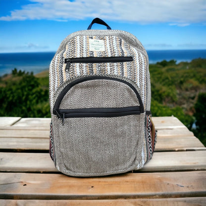 Handmade Hemp Backpack: Small Colorful Eco Bag