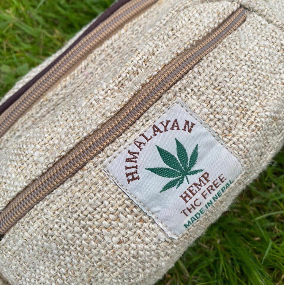 Handmade Hemp Fanny Pack: Festival Waist Bag with Adjustable Belt