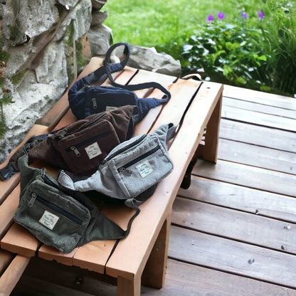 Recycled Corduroy Fanny Pack: Holiday Chest Bag