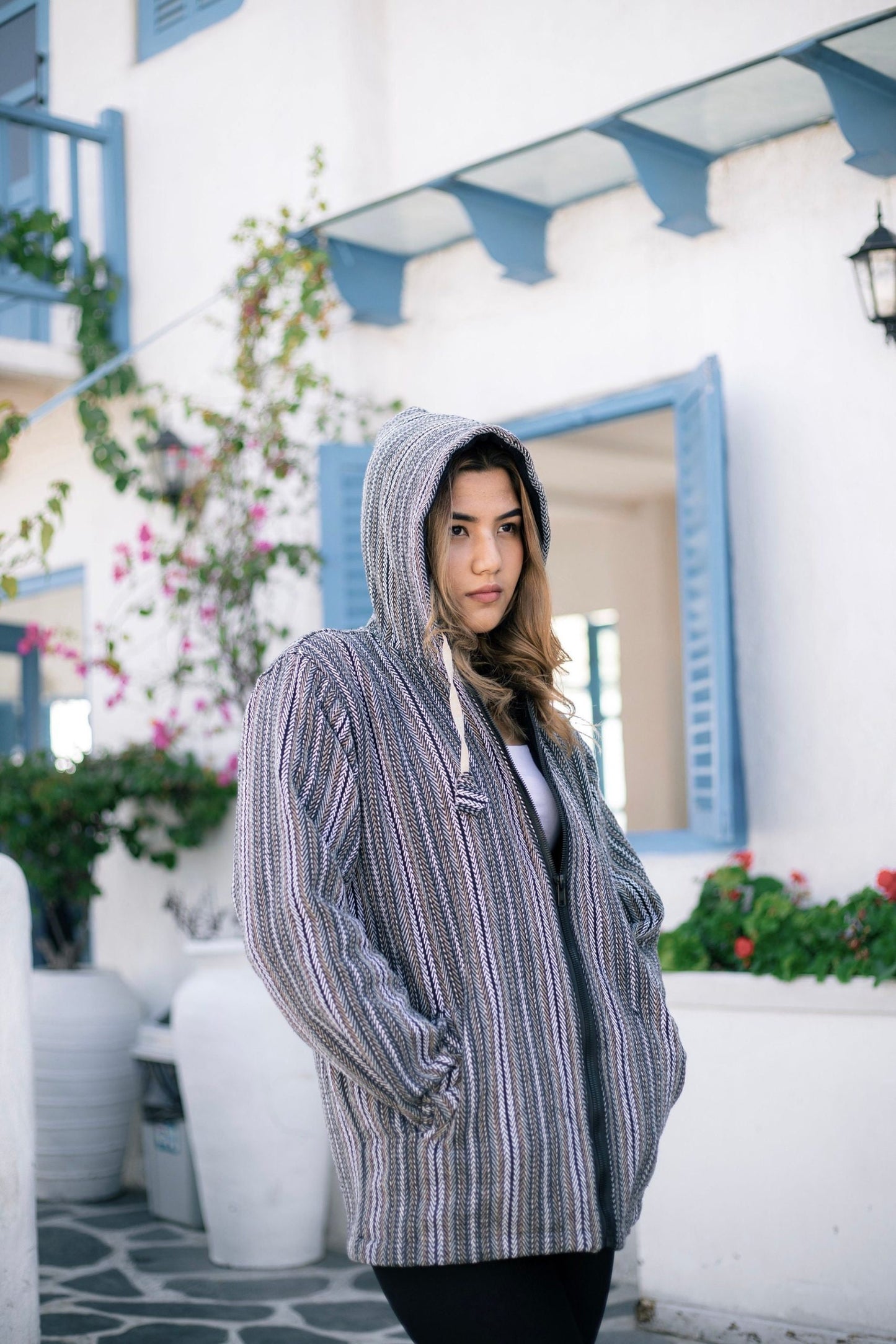 Unisex Gheri Cotton Hoodie Jacket: Eco-Friendly Fleece Lined