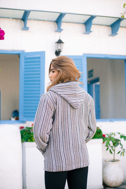Unisex Gheri Cotton Hoodie Jacket: Eco-Friendly Fleece Lined