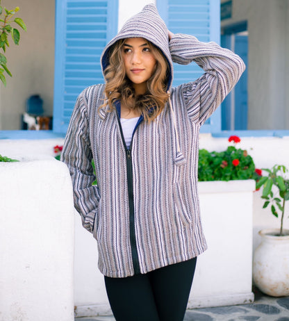 Unisex Gheri Cotton Hoodie Jacket: Eco-Friendly Fleece Lined