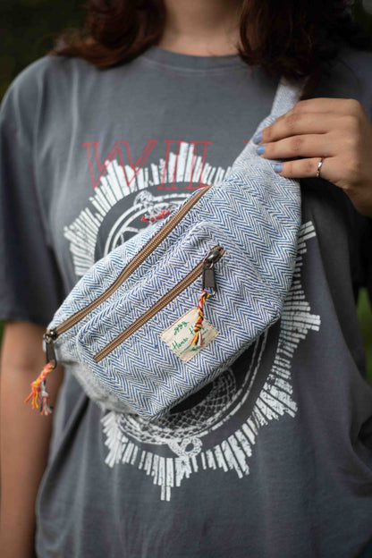 Cotton Bum Bag: Handmade Eco-Friendly Hippie Festival Bag