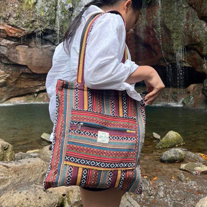 Handmade Himalayan Cotton Tote Bag: Eco-Friendly Travel Bag
