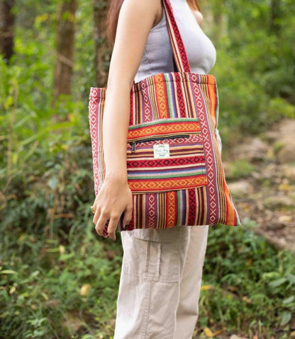 Handmade Himalayan Cotton Tote Bag: Eco-Friendly Travel Bag