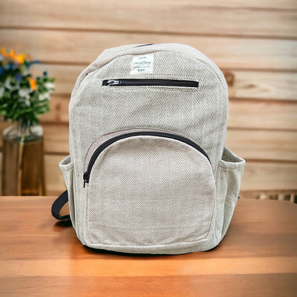 Handmade Hemp Backpack: Small Colorful Eco Bag