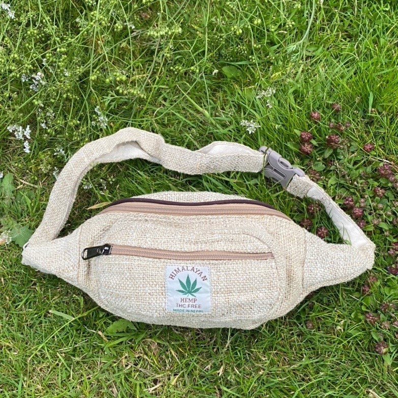Handmade Hemp Fanny Pack: Festival Waist Bag with Adjustable Belt
