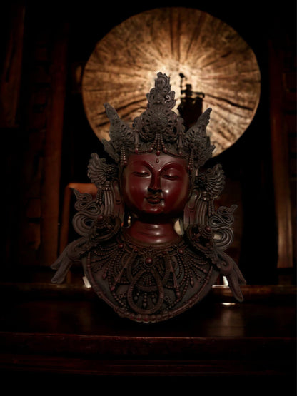 Handmade Manjushree Resin Statue  Buddhist Art for Home Decor