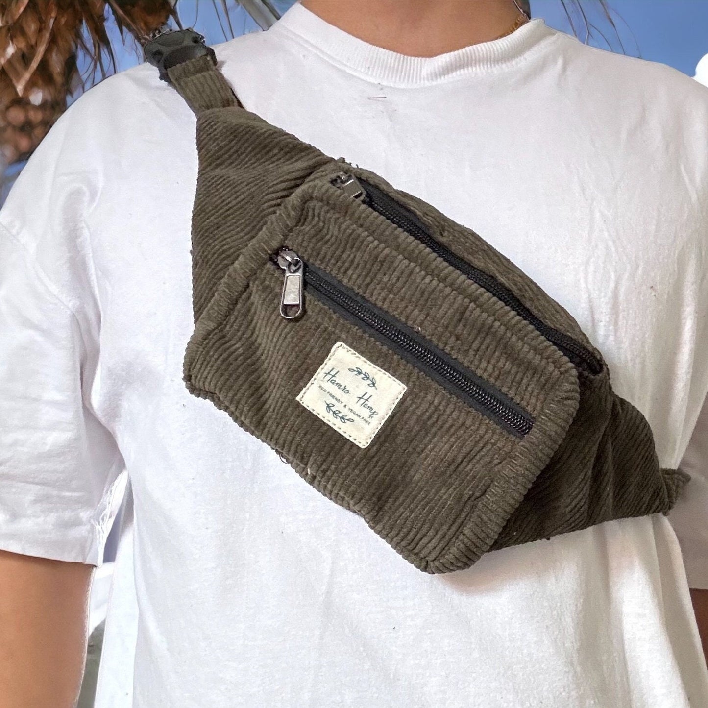 Recycled Corduroy Fanny Pack: Holiday Chest Bag