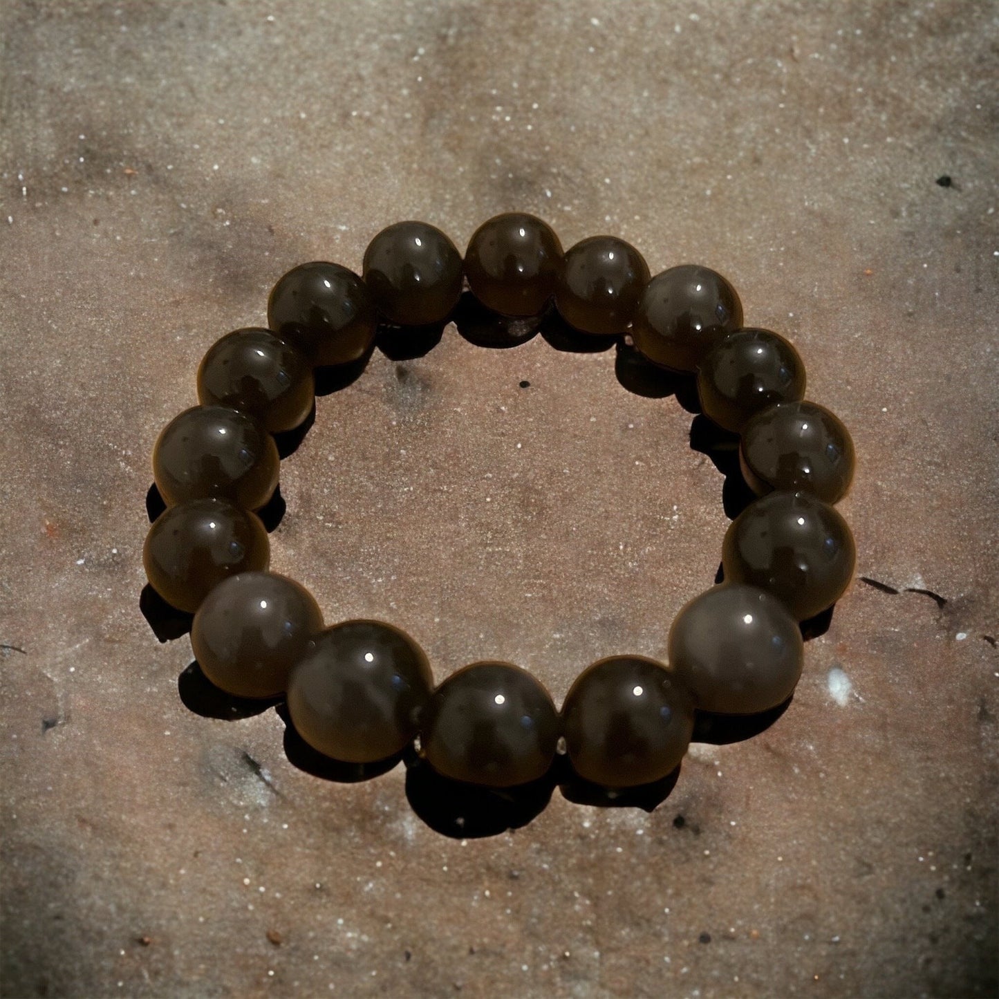 Handcrafted Rainbow Obsidian Bracelet: Gemstone Elegance
