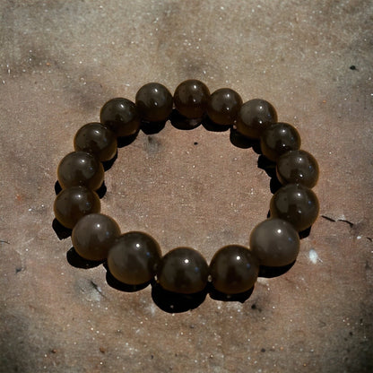 Handcrafted Rainbow Obsidian Bracelet: Gemstone Elegance