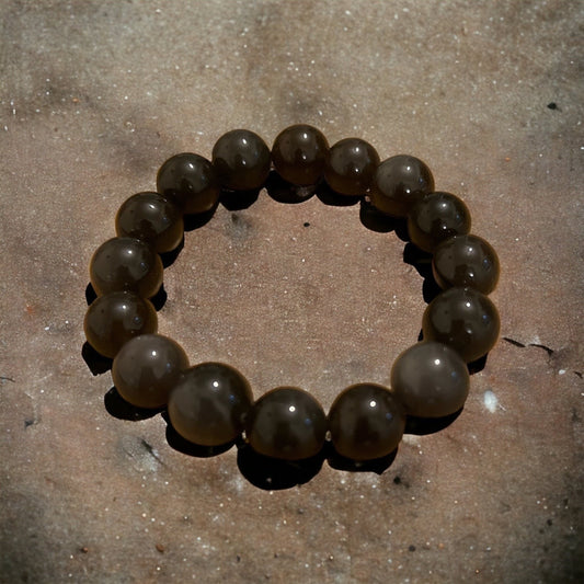 Handcrafted Rainbow Obsidian Bracelet: Gemstone Elegance