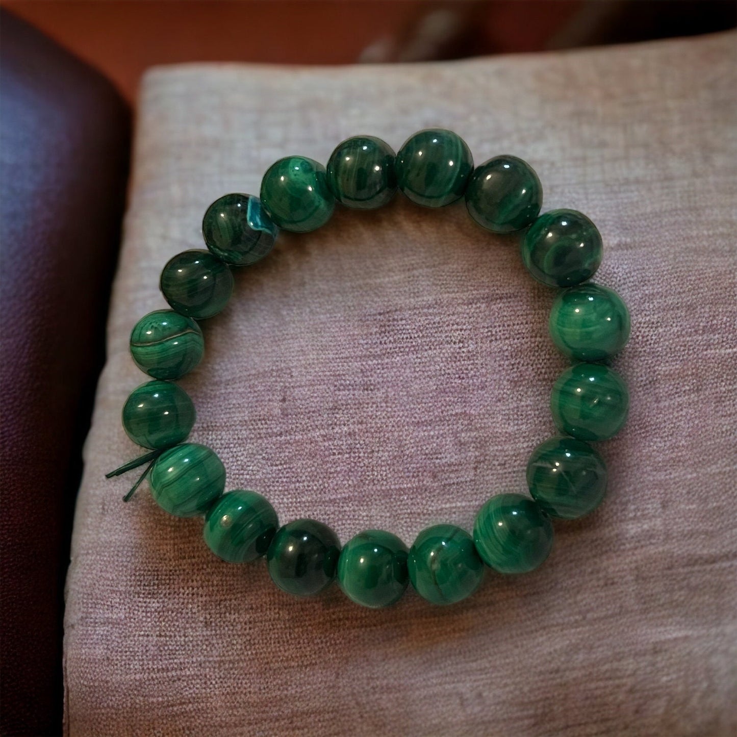 Handcrafted Malachite Bracelet: Natural Gemstone Jewelry