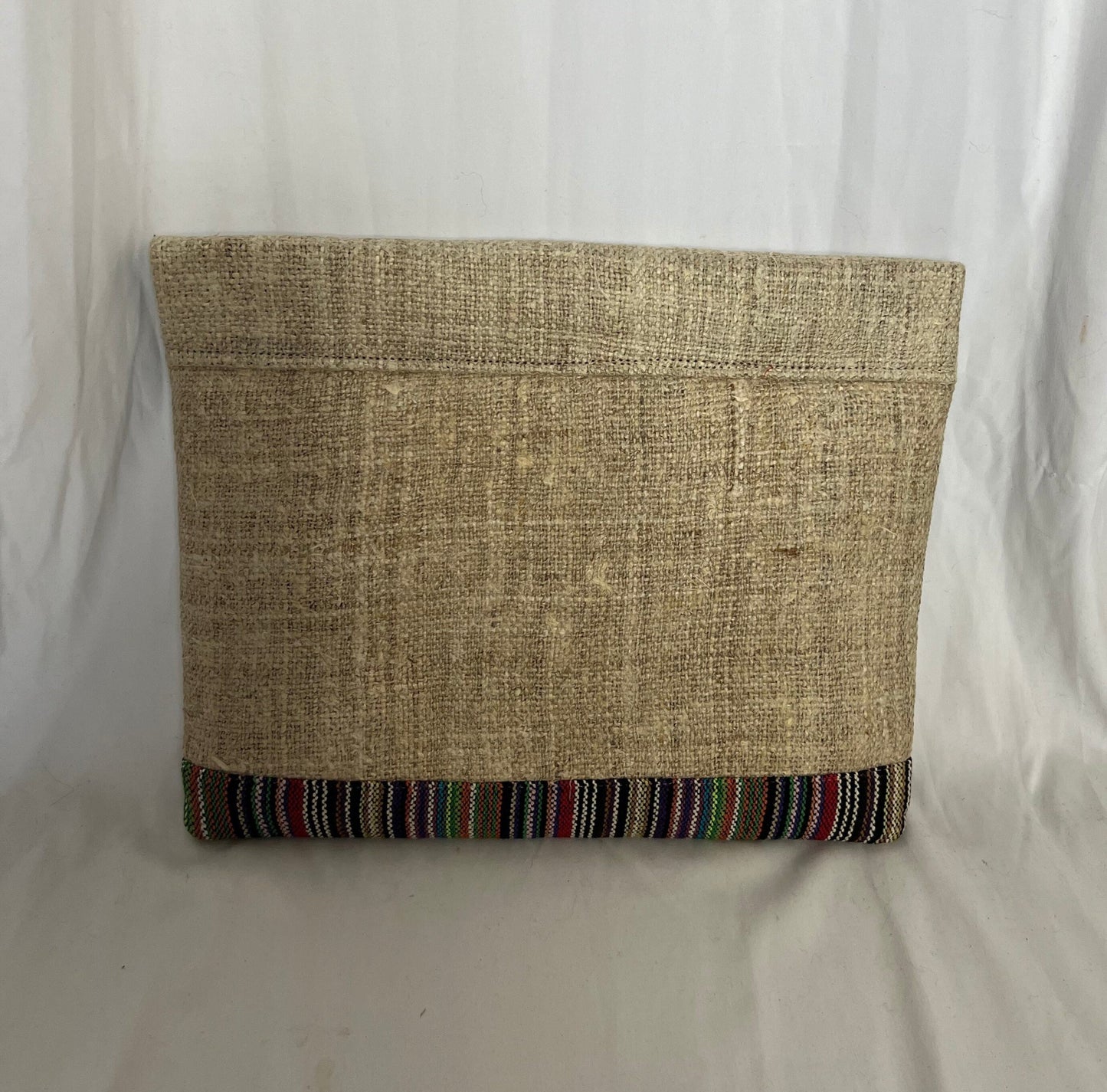 Eco-Friendly Handmade 13.5 Inch Hemp Laptop Case Bag for Travel - Handcrafted in Nepal.