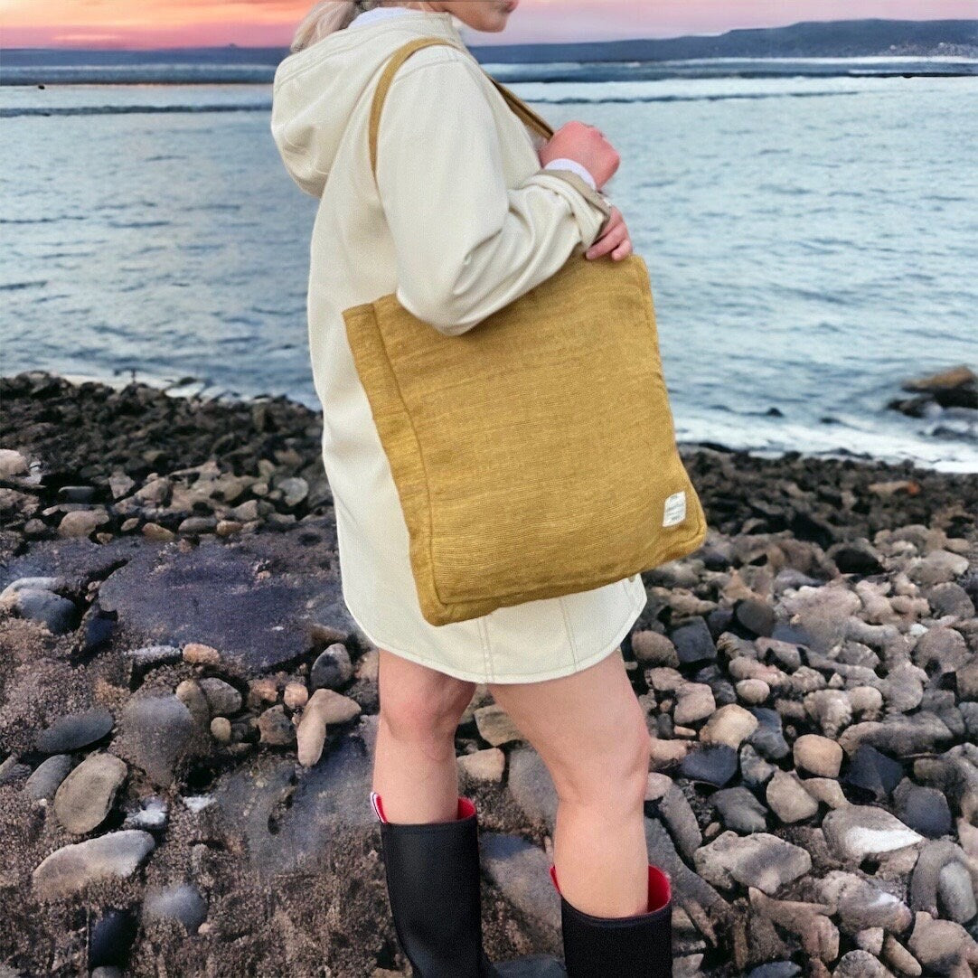 Handmade Organic Hemp Tote Bag: Eco-Friendly Shopper