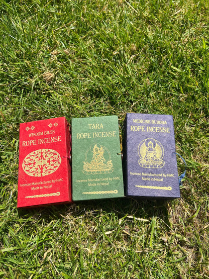 Handmade Nepal Rope Incense with Box and Stand: Aromatic Scent