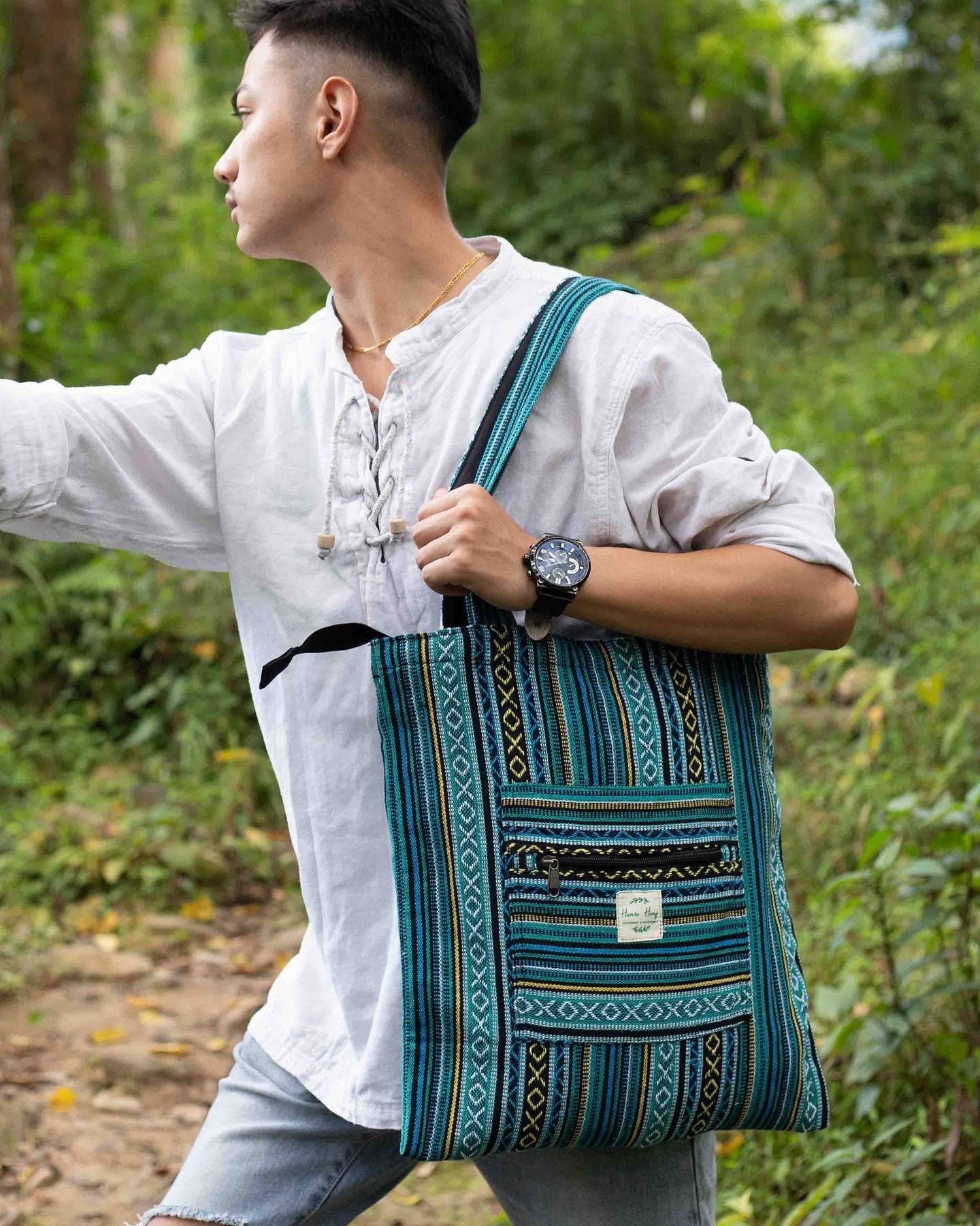 Handmade Himalayan Cotton Tote Bag: Eco-Friendly Travel Bag