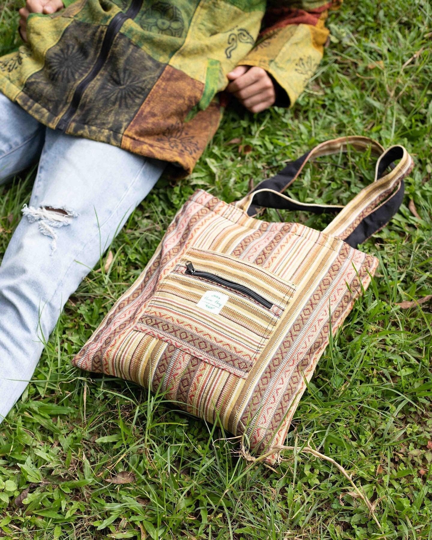 Handmade Himalayan Cotton Tote Bag: Eco-Friendly Travel Bag