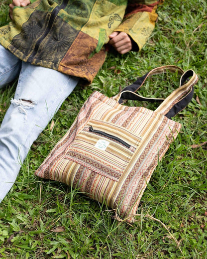 Handmade Himalayan Cotton Tote Bag: Eco-Friendly Travel Bag