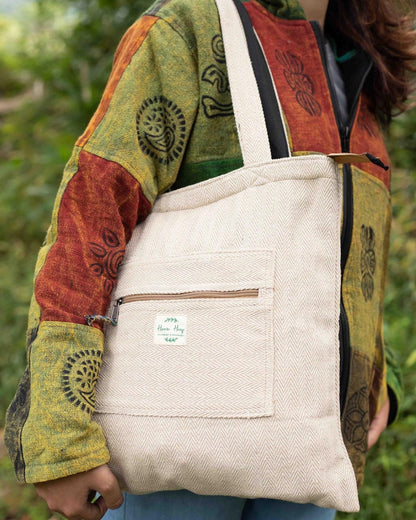 Handmade Himalayan Cotton Tote Bag: Eco-Friendly Travel Bag