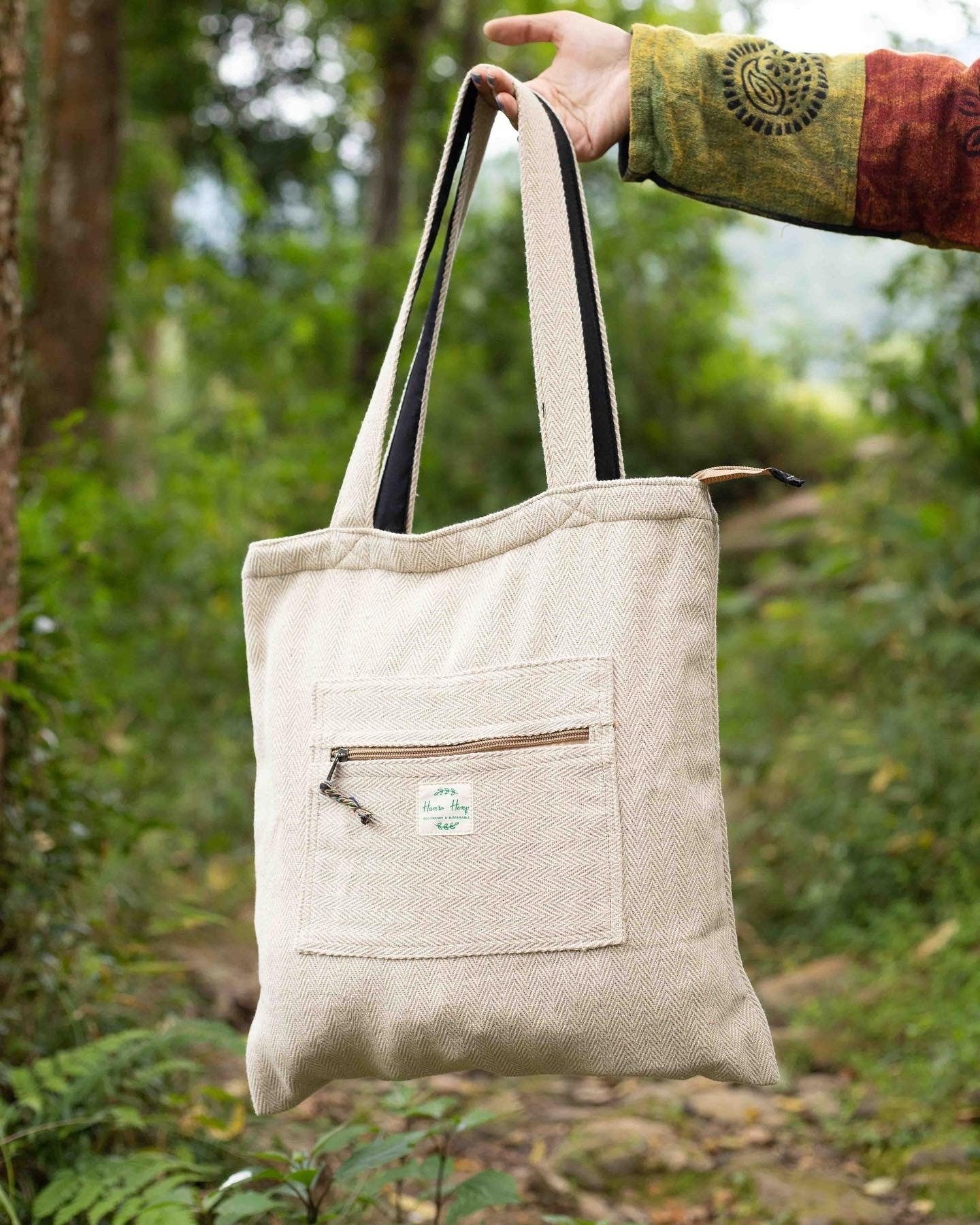 Handmade Himalayan Cotton Tote Bag: Eco-Friendly Travel Bag