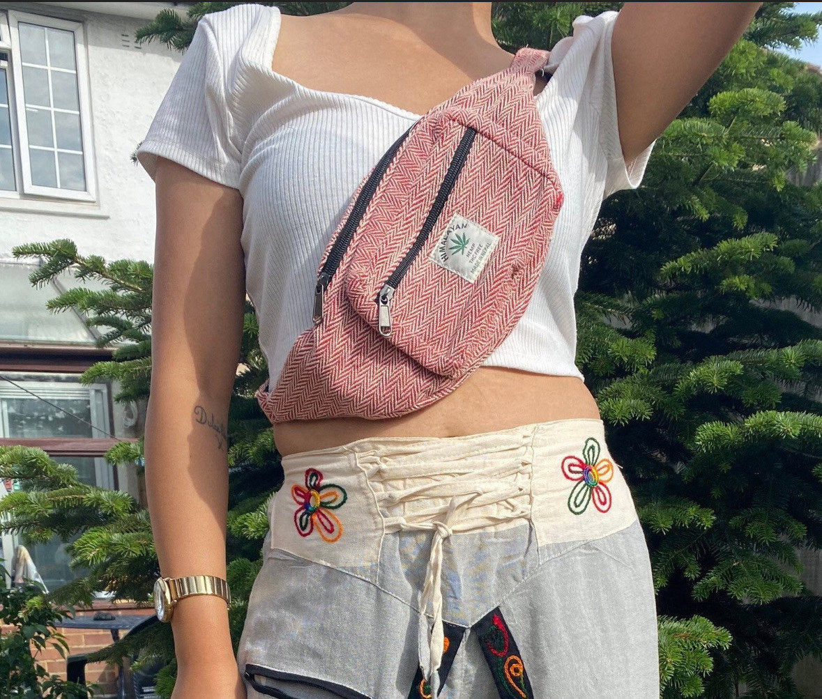 Cotton Bum Bag: Handmade Eco-Friendly Hippie Festival Bag