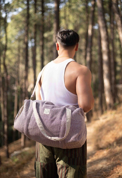 Pure Cotton Duffel Bag: Handmade Travel Holdall