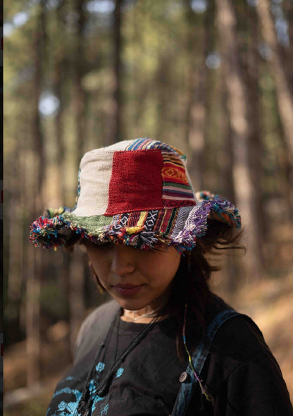Hemp Wide Brim Sun Hat: Handmade Eco-Friendly Foldable Beach Hat