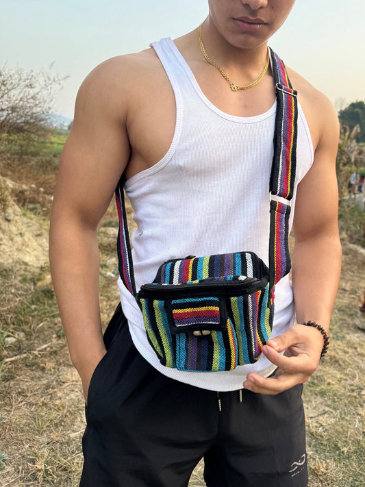 Handmade Cotton Camera Bag: Adjustable Strap Travel Case