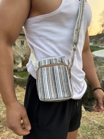 Boho Himalayan Cotton Crossbody Bag: Eco-Friendly Mini Purse