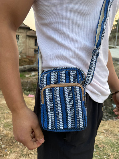 Boho Himalayan Cotton Crossbody Bag: Eco-Friendly Mini Purse