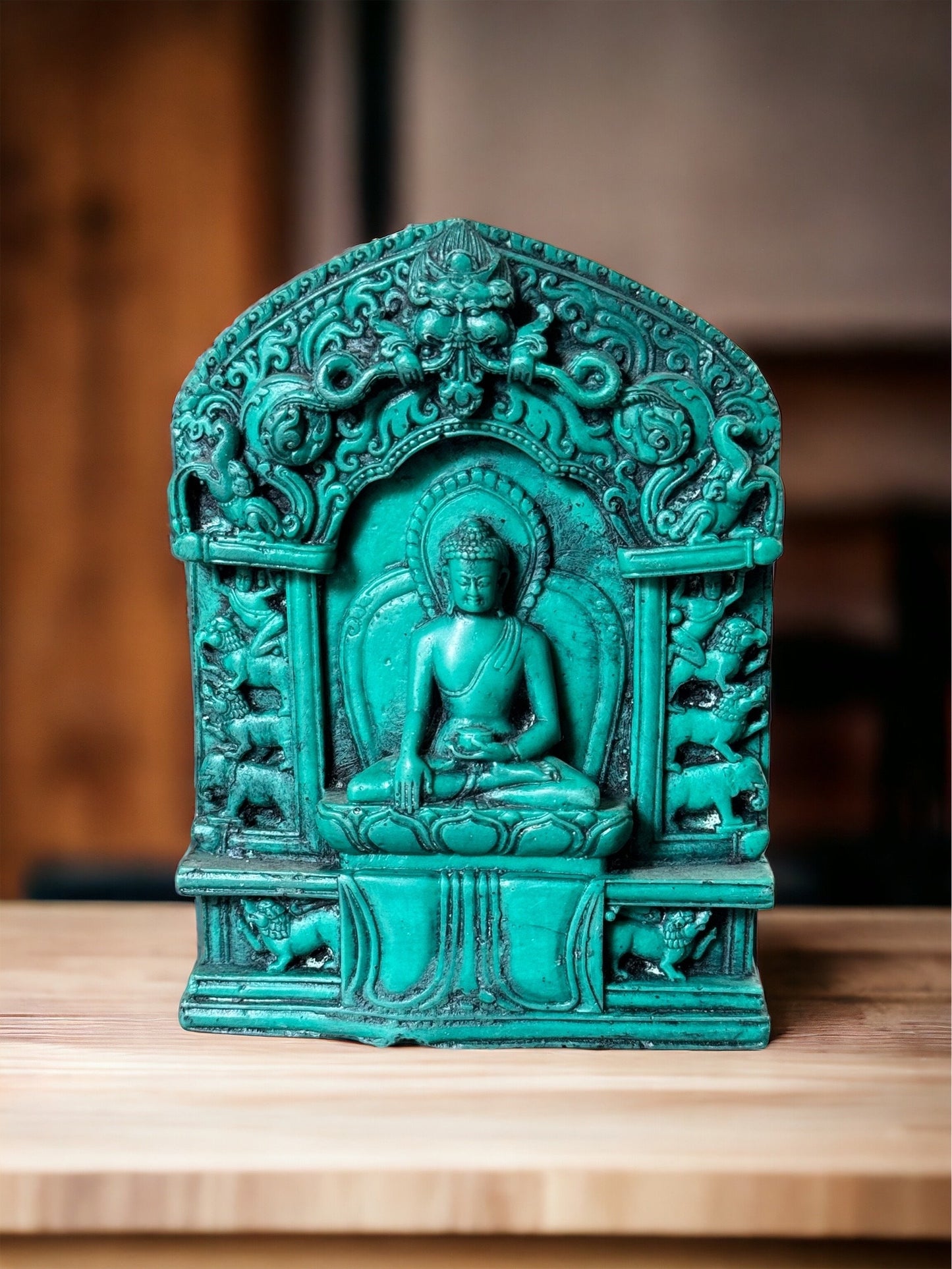 Exquisite Buddha and Green Tara Resin Statue: Handcrafted Beauty for Spiritual Serenity