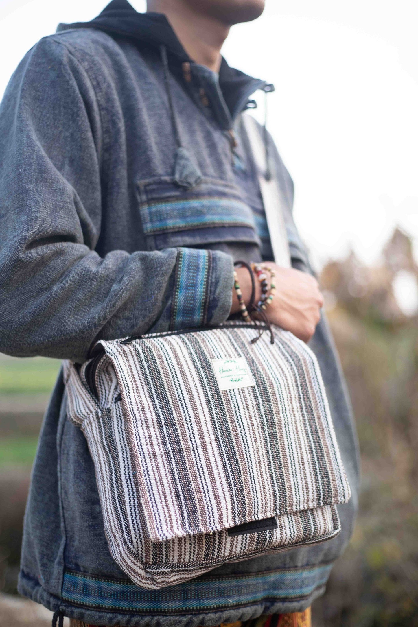 Himalayan Cotton Crossbody Bag: Handmade Hippie Shoulder Bag