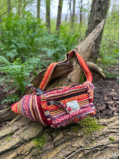 Ethnic Cotton Bum Bag: Handmade Hippie Festival Fanny Pack