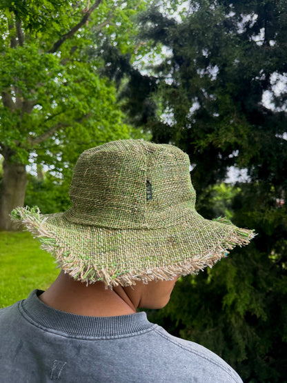 Hemp Sun Hat with Brim: Handmade Eco-Friendly Festival Hat