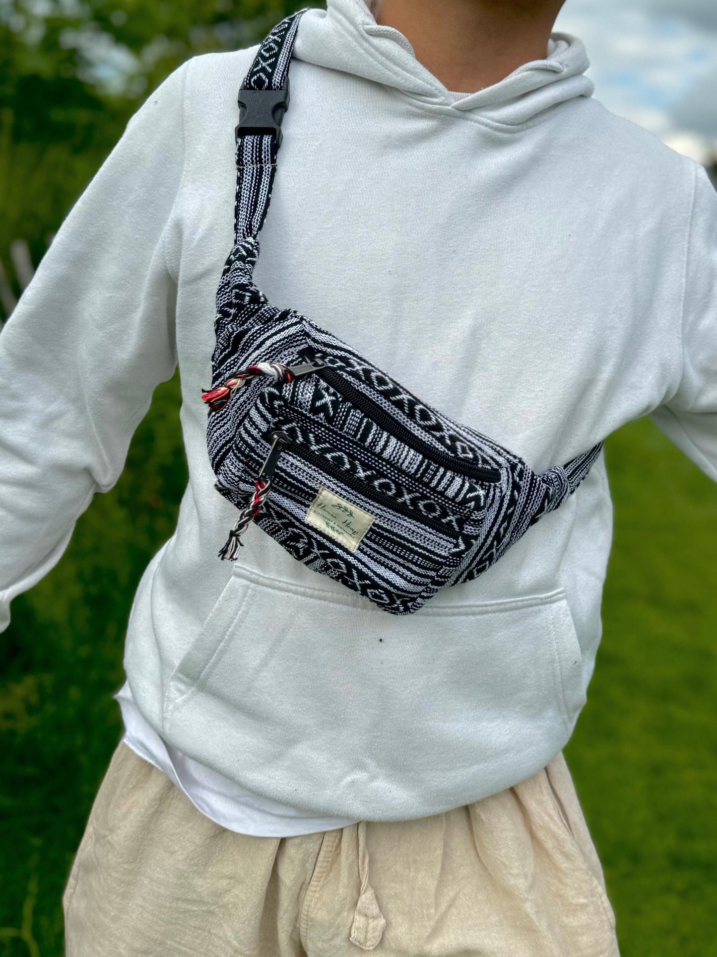 Ethnic Cotton Bum Bag: Handmade Hippie Festival Fanny Pack
