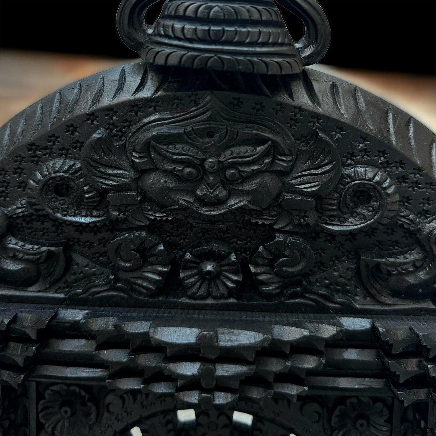 Exquisite Hand Carved Wooden Antique Nepal Window Design Showcase - Unique Artisan MasterpieceHome Decor