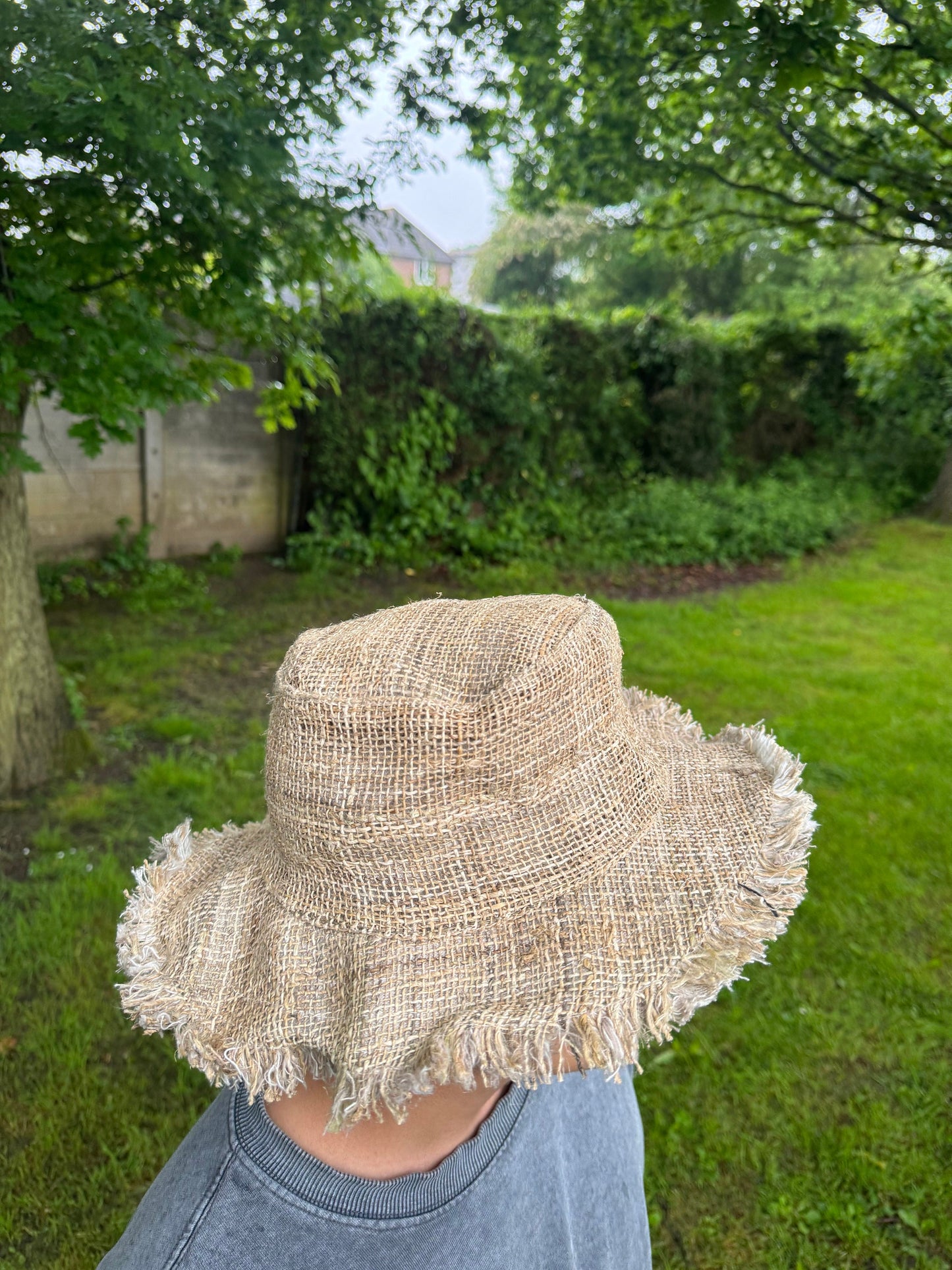 Hemp Sun Hat with Brim: Handmade Eco-Friendly Festival Hat