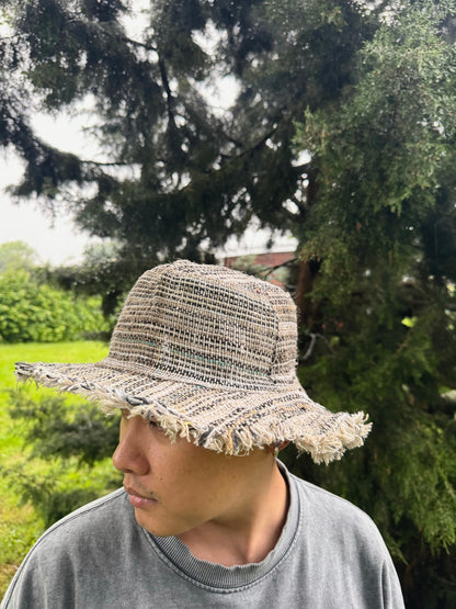 Hemp Sun Hat with Brim: Handmade Eco-Friendly Festival Hat