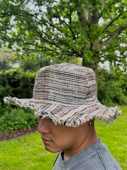 Hemp Sun Hat with Brim: Handmade Eco-Friendly Festival Hat