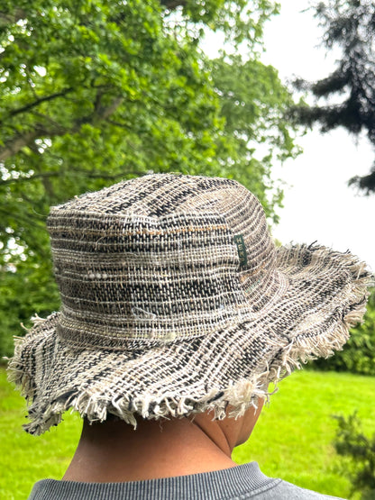 Hemp Sun Hat with Brim: Handmade Eco-Friendly Festival Hat