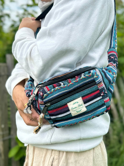 Ethnic Cotton Bum Bag: Handmade Hippie Festival Fanny Pack