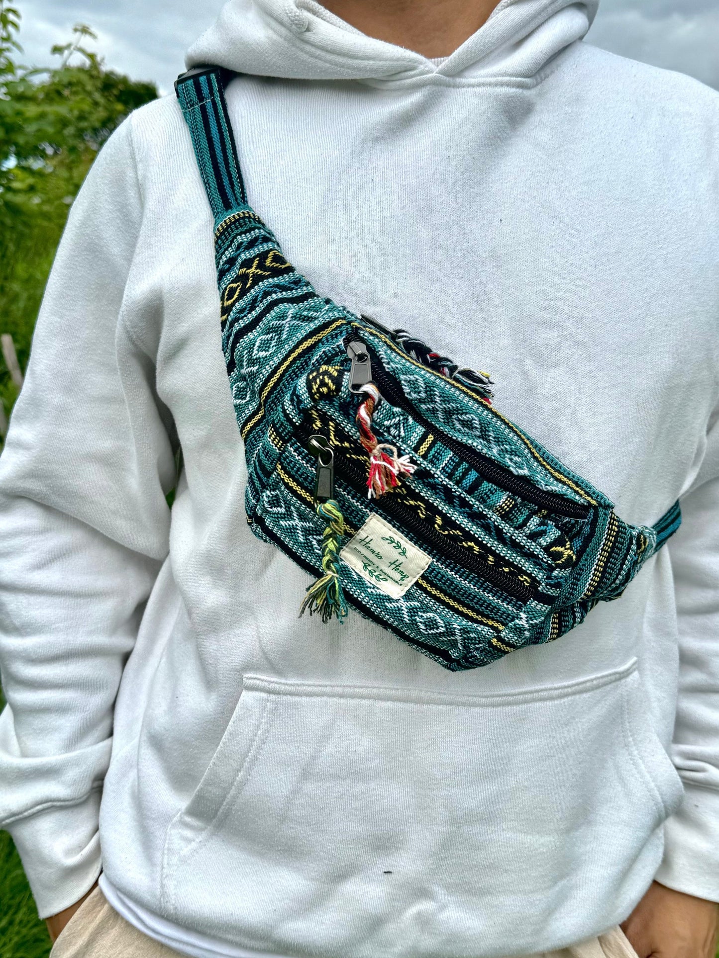 Ethnic Cotton Print Bum Bag: Handmade Hippie Festival Fanny Pack