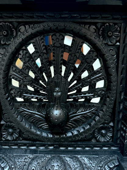 Exquisite Hand Carved Wooden Antique Nepal Window Design Showcase - Unique Artisan MasterpieceHome Decor