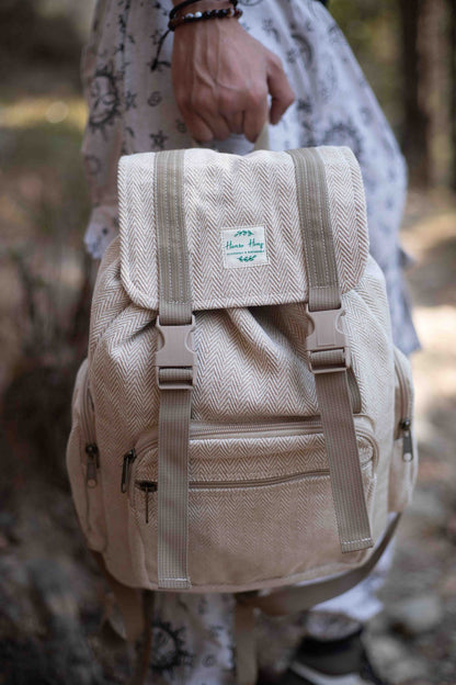 Handmade Cotton Travel Backpack: Eco-Friendly Nepal Rucksack
