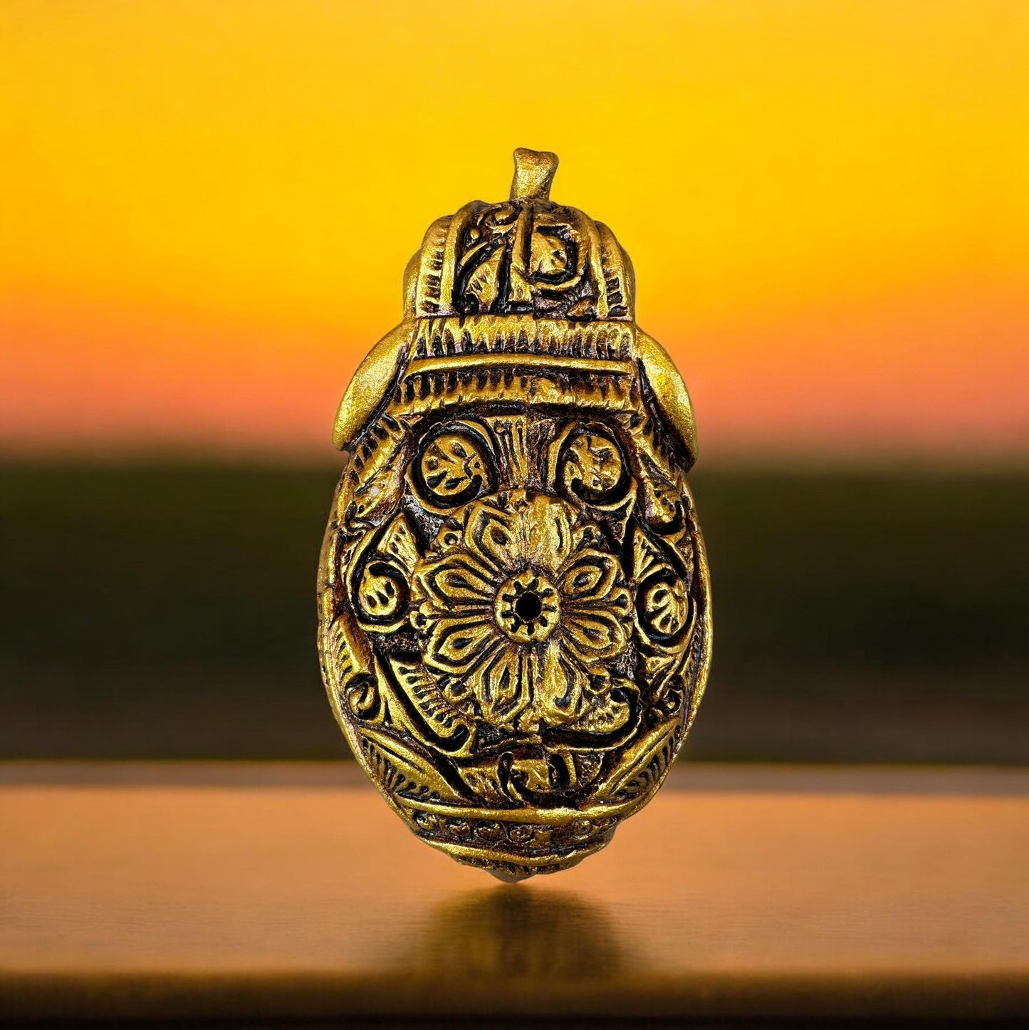 Handcrafted Golden Elephant Incense Holder, Spiritual Meditation Yoga Decor