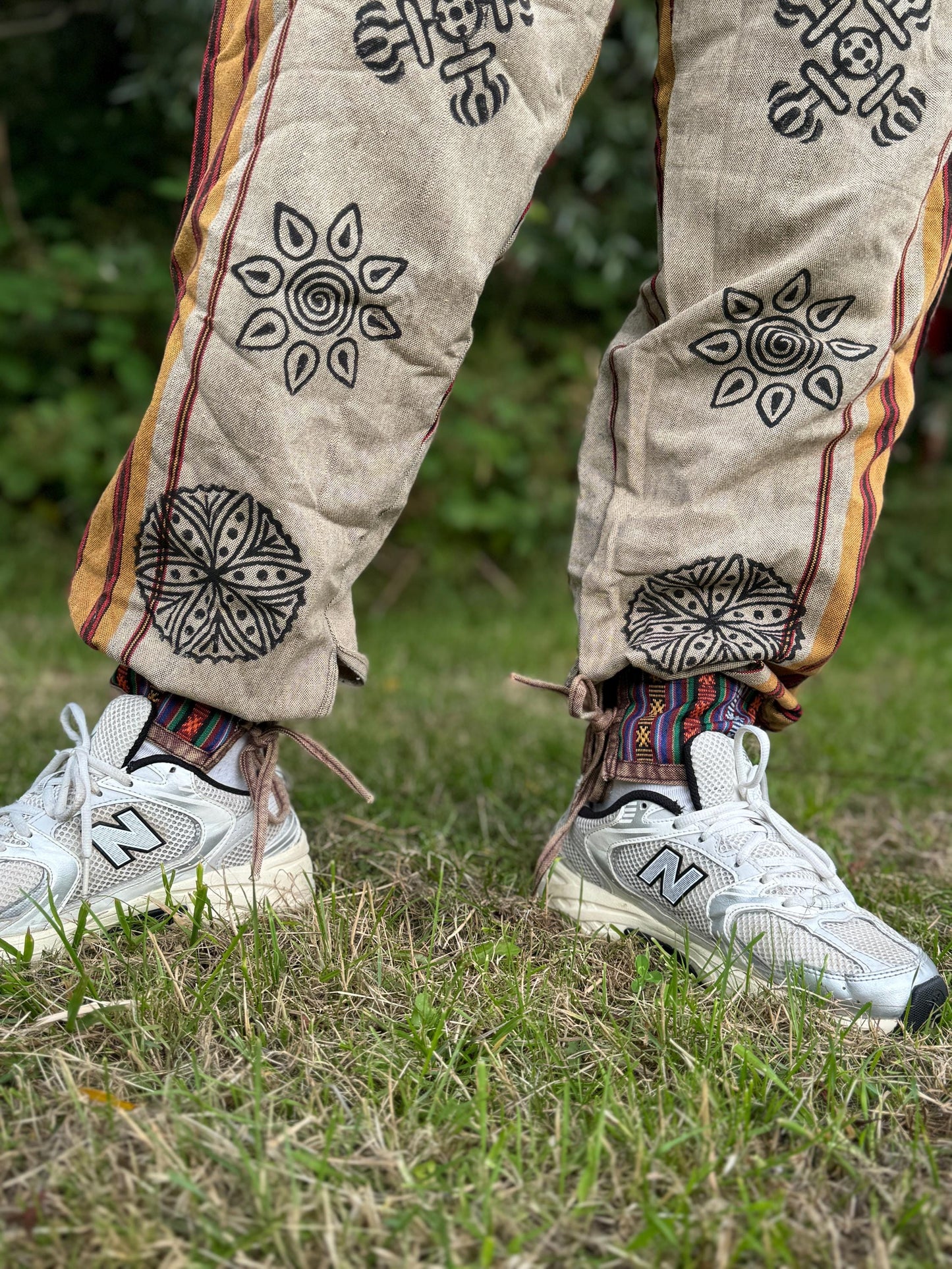 Hippie Hemp Cargo Pants  Sustainable Festival Trousers  Eco-Friendly Boho Clothing